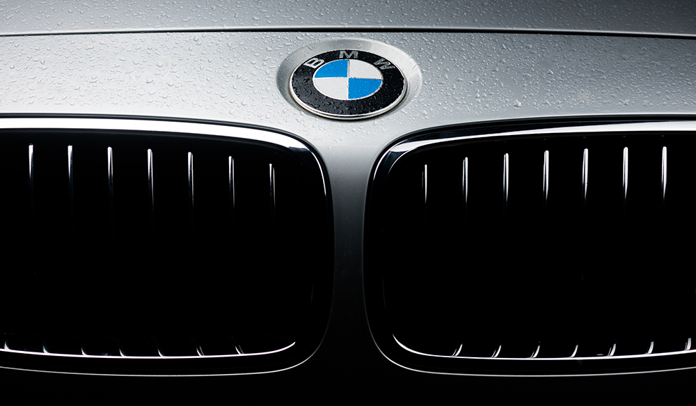 front grill of silver BMW