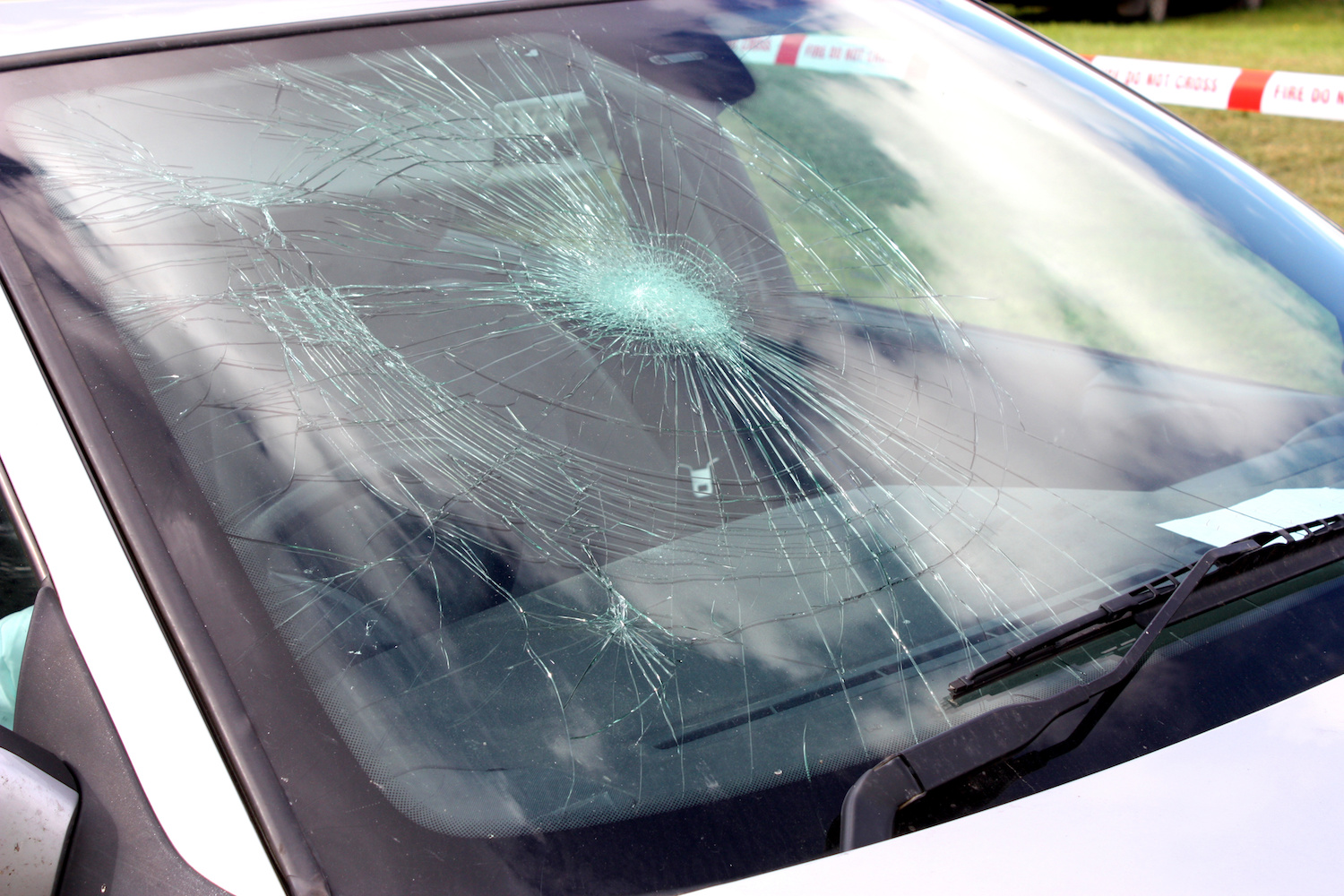 broken car windshield