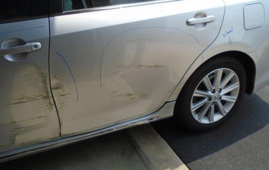 Toyota Corolla damaged
