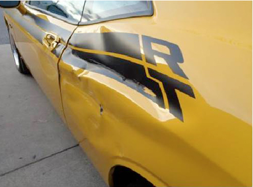 Damaged Dodge Challenger