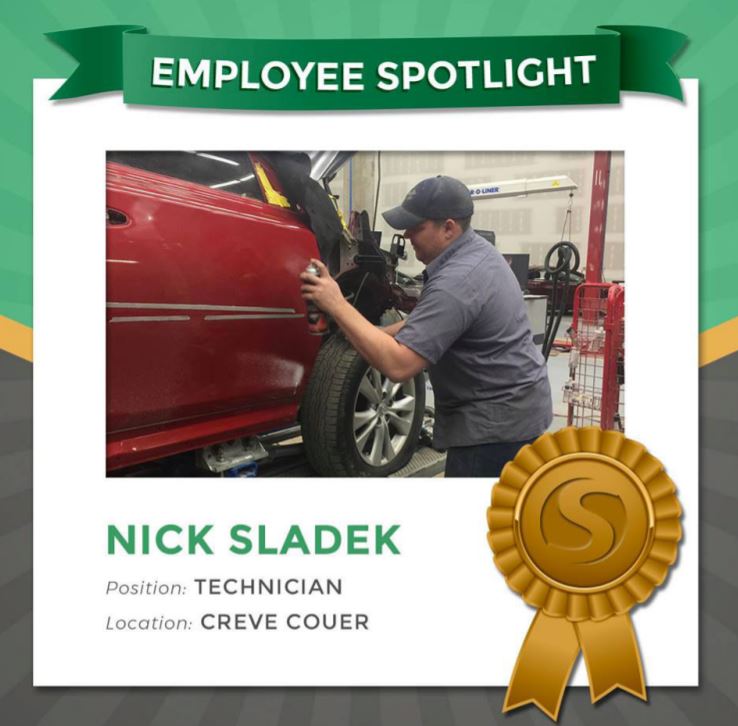 Feb 2019 ES Nick Sladek | Schaefer Autobody Centers Nick Sladek working