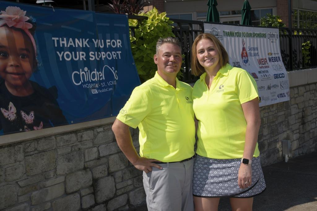 Scott and Sarah at the 2021 golf tournament
