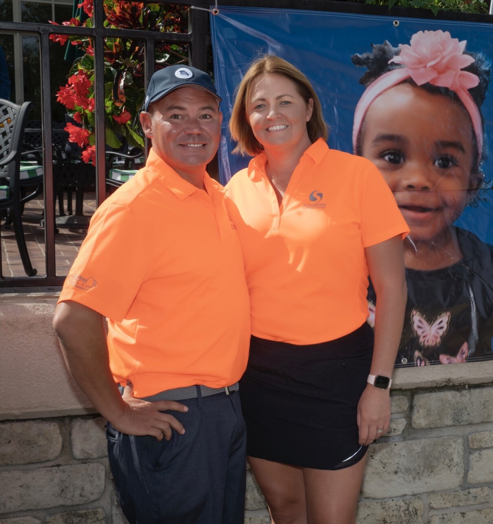 Scott and Sarah  Schaefer at the Annual David Ian Golf Tournament benefitting St. Louis Children's Hospital. 