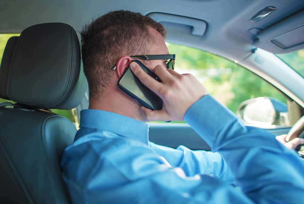 Talking on phone while driving