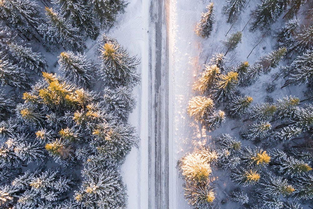 Snowy road